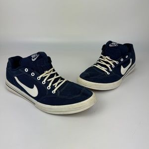 Vintage Y2K Nike Mens Size 11.5 Canvas Low Top Shoes Blue *No Insoles